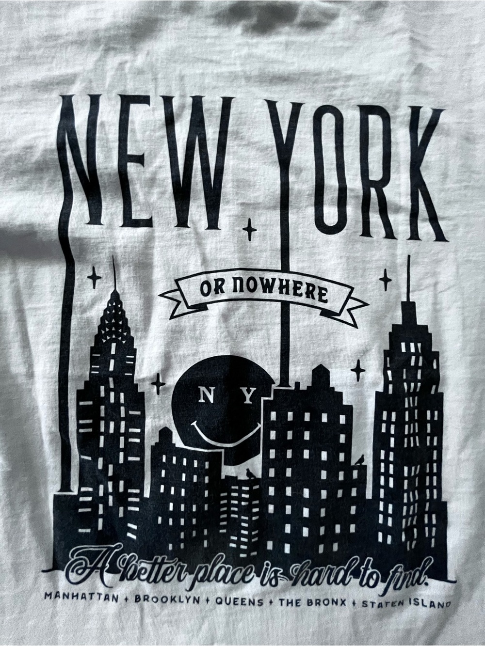 New York Skyline Graphic Short Sleeve Tee - White/Black